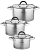 Набор кастрюль НМ5908 1,9*2,7*3,6л нерж