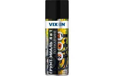 Аэроз. грунт-эмаль 4/1 "Черный янтарь" 520мл "VIXEN "