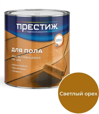 Эмаль д/пола св-орех 2,8кг "Престиж"