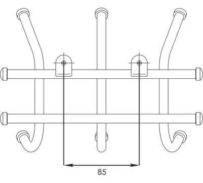 Вешалка Норма 3 белая