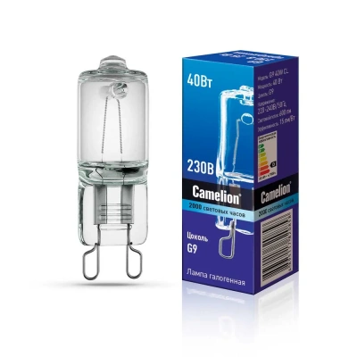 Лампа Camelion G9 40Вт 220B CL прозр.