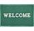 Коврик придверн.40*60см пористый (Зеленый) "WELCOME"