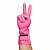 Перчатки хозяйств. виниловые размер L(розовый) (V7603РI)