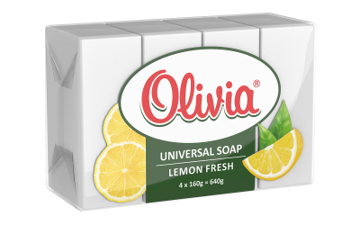 Мыло универс. 4шт/уп. "ЛИМОН фреш"(540гр) "OLIVIA "