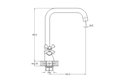 Смеситель кухня Glauf QML4-C827 