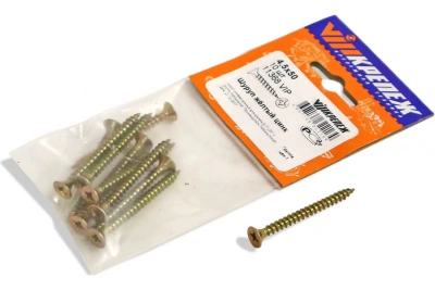 Шуруп желтый цинк 4,0/50  10шт