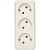 Розетка 3ОП б/з беж. Олимп