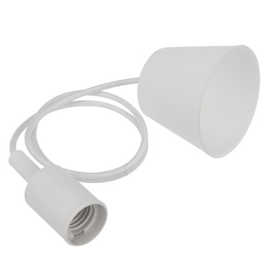 Подвес-патрон Е27 силикон бел.