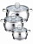 Набор кастрюль НМ 5853 6пр. капс.дно 2,9л+5,2л+8,2л