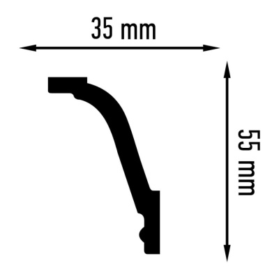 Плинтус потолочный IС 35/55 Стелла