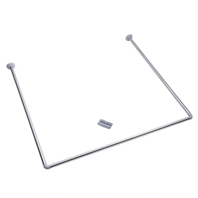 Карниз для ванной угловой нерж 90х90х90см