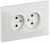Розетка 2СП б/з в/сборе 10А бел.Brite  BR-R20-10-K01-F