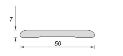 Наличник пластиковый 50мм.*2,2м. Белый