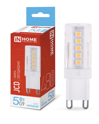 Лампа IN HOME G9 5W 6К