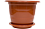 Горшок д/цветов "Виола" 1,0л (Коричневый) м 1331