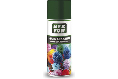 Аэроз. эмаль (темно-зеленый) 520мл "REXTON" алкидная
