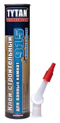 Клей монтаж. д/ванных комнат №915 белый 440г "ТИТАН"
