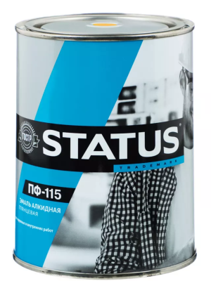 Эмаль ПФ-115 жёлтая 0.8кг STATUS