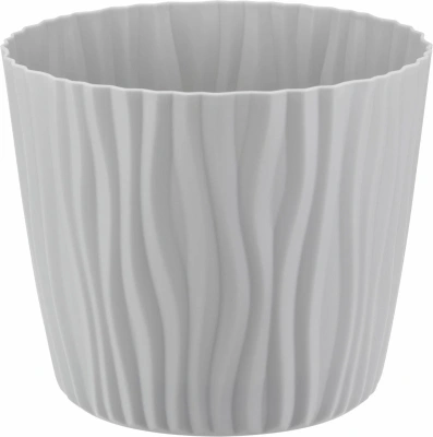 Горшок д/цветов Волна 2л с вкладышем (серый) 