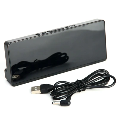 Часы-будильник термометр, календарь,USB 15*6.3см