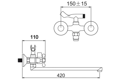 Смеситель для ванны G314910