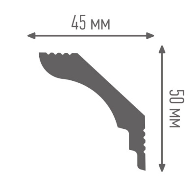 Плинтус потолочный Плинтэкс Р 45/50