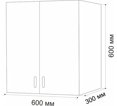 Шкаф для посуды 600 ольха