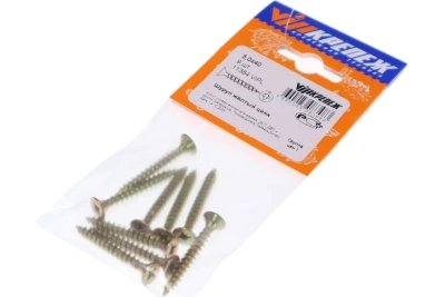 Шуруп желтый цинк 5/40  9шт 11384