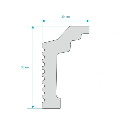 Плинтус потолочный GPX-1 
