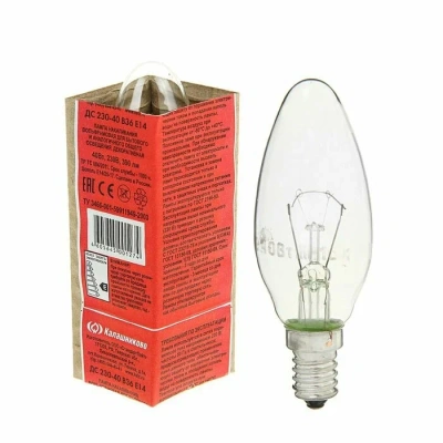 Лампа ДС-230-60Вт Е27 свеча