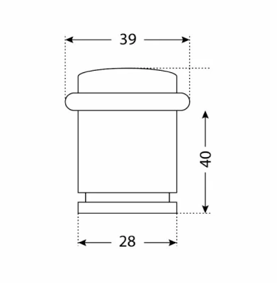 Упор дверной напольный 588-2-35 хром