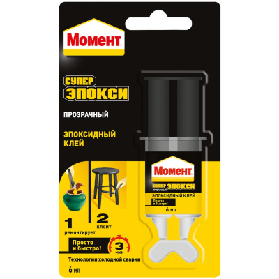 Клей Момент Супер Эпокси прозрач. 6мл шприц 804437