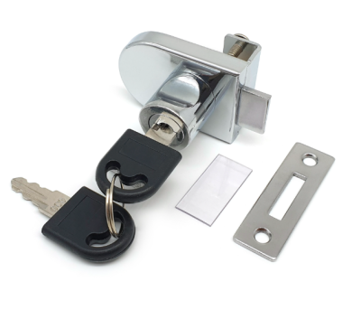 Замок мебельный 806 хром ( на 1 стекло )
