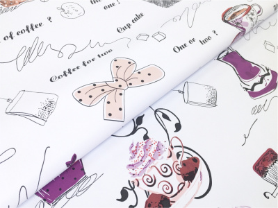 Клеенка "PRINT" на тканевой основе ш.1,37  1м 