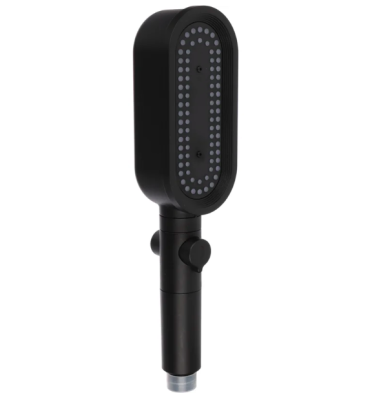 RAIN Лейка д/душа с фильтром, 3-х режимная, кнопка-стоп, черная 582-009