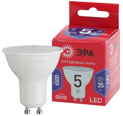 Лампа Эра GU10 5W 220V 6500