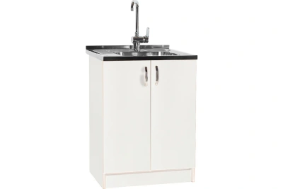 Тумба 600 белая 2-створчатая