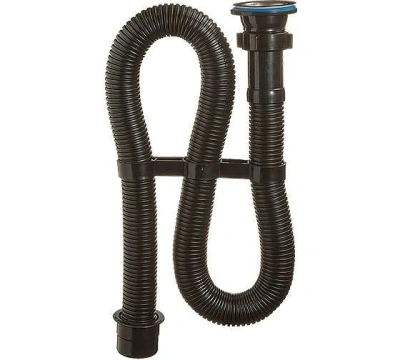 АС-30122 Сифон гофр. ОРИО 1 1/2"х40 черный 1,5м