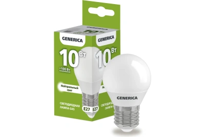 Лампа Софит 10Вт 4К Е27 G45 Generica 1647630