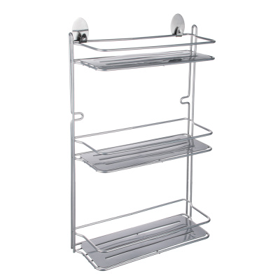 Полка настенная 3-х ярусная с пласт.поддонами, самокл.крючки 29.19.06