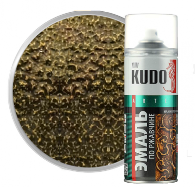 Аэроз. эмаль по ржавчине черно-бронзовая 520мл "КУДО"