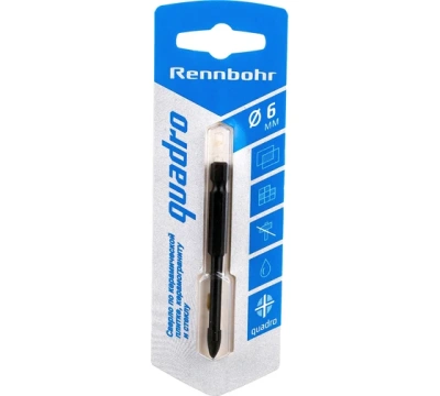 Сверло по керамике 6 мм Rennbohr Quadro (4грани)