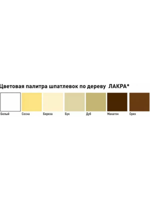 Шпатлевка по дереву(белый) 600г ЛАКРА