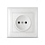Розетка 1СП Севиль бел 16А керамика