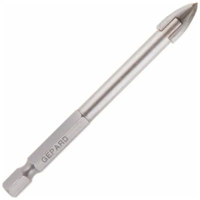 Сверло по кафелю, стеклу 4*60 мм 4-кромочное GEPARD