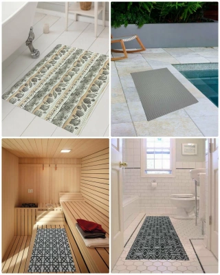 Коврик для ванной  комнаты 50*80см, вспенен. ПВХ Е 7104-225 РТ