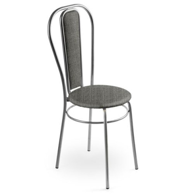 Стул LAKSI Белла хром/лен сер СБ21