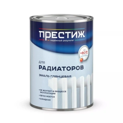 Эмаль алкидн. д/радиат. 0,9кг белая Престиж