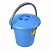 Ведро 14л "Либерти" (голубое) с крышкой С605