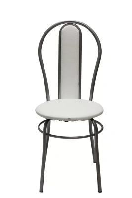 Стул Венеция бел./серебро на черном